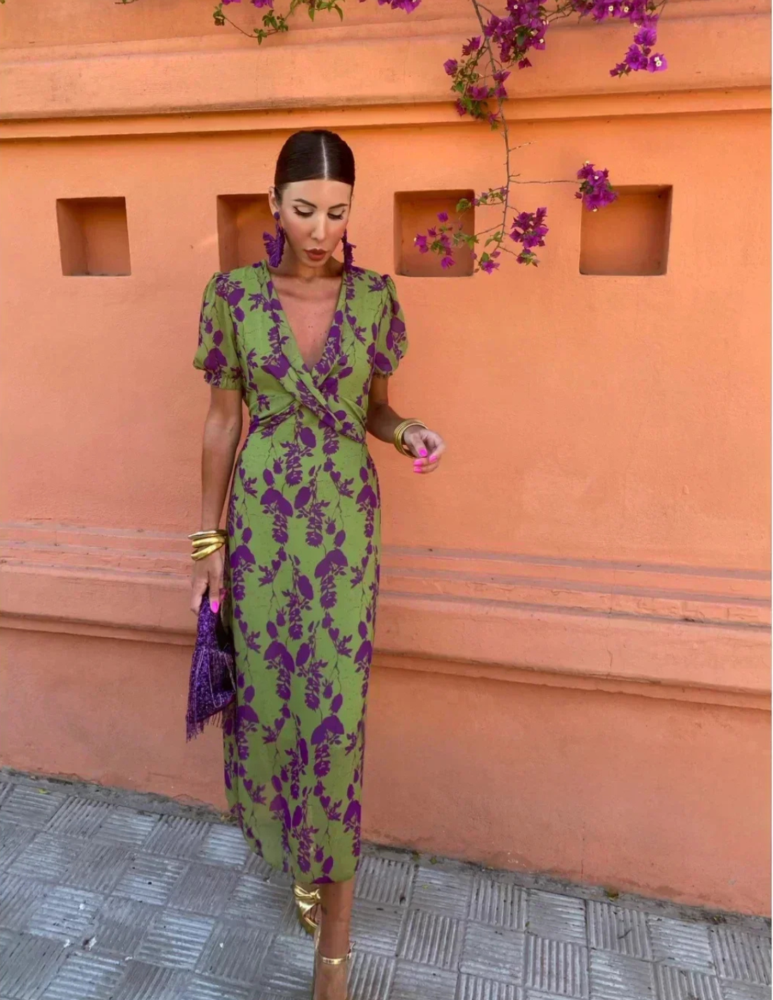 Holly - Silky Floral Dress