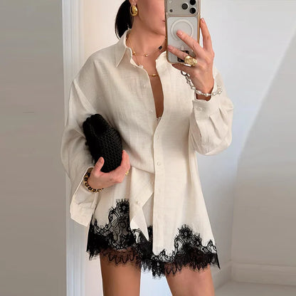 Nadine - Breezy Lace Shorts Set