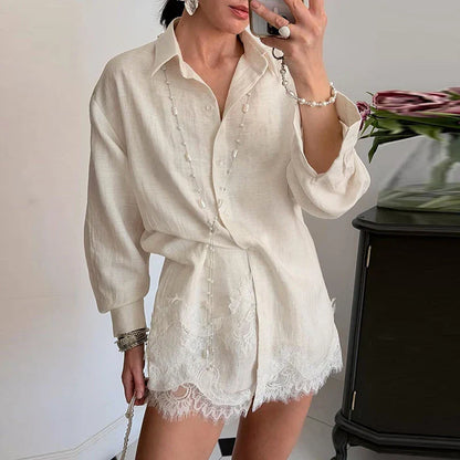 Nadine - Breezy Lace Shorts Set