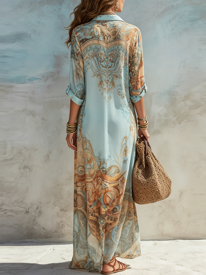 Ysabel - Flowing Silk Maxi Dress