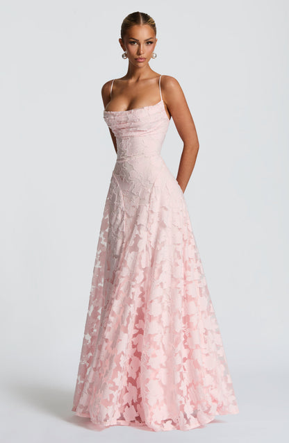Delilah - Elegant Jacquard Gown